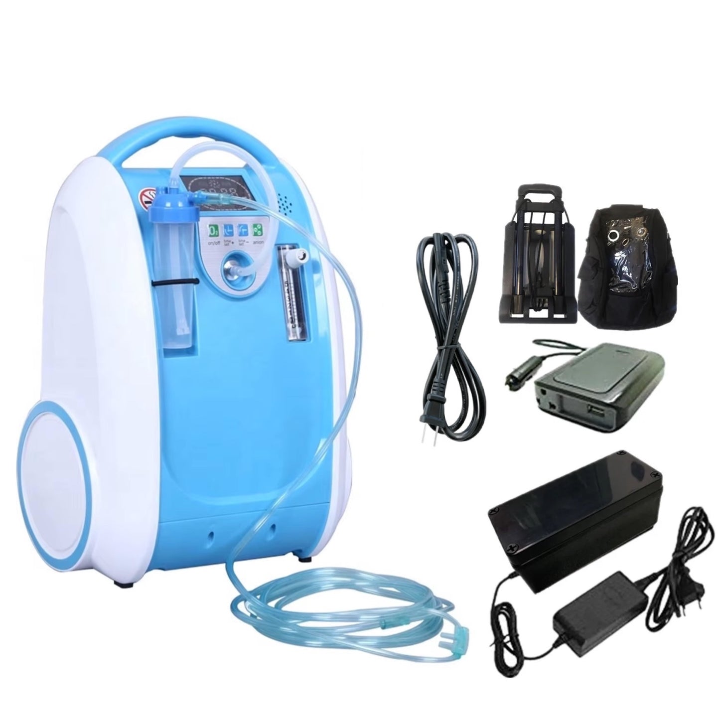 OxyGo Model 5 POC - Blue, Home & Car Battery SetPack POC