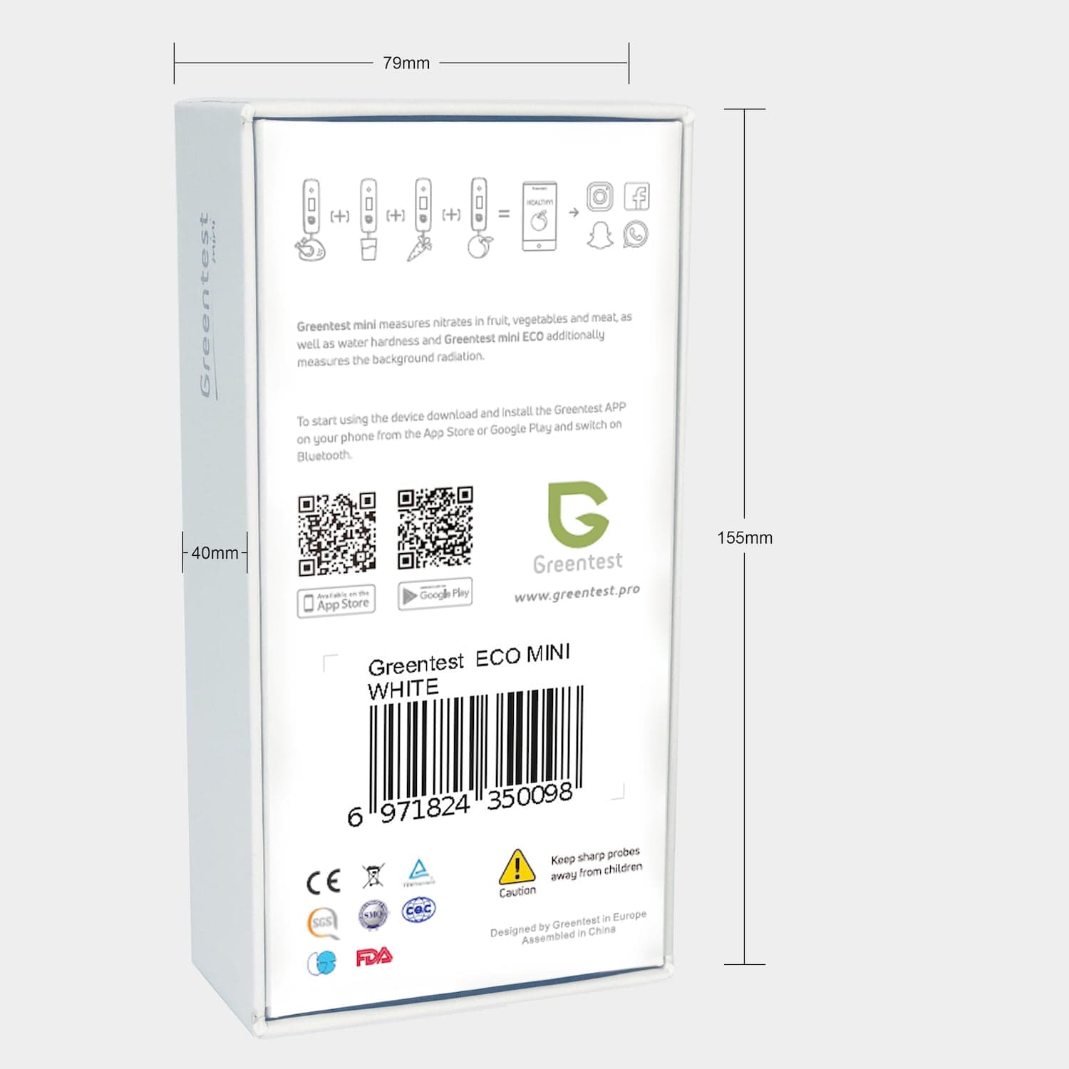 GreenTest Mini ECO - box back